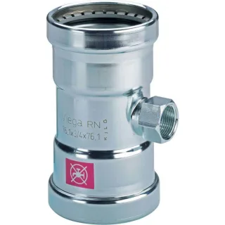 Viega Prestabo T-Stück 598068 64 mm x Rp 3/4 x 64 mm, Stahl unlegiert, SC-Contur, Mehrkant