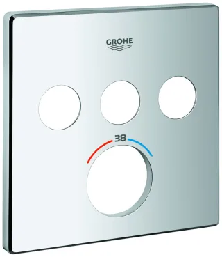 GROHE Rosette 49042 für SmartControl UP-THM eckig mit 3 ASV chrom, 49042000 49042000