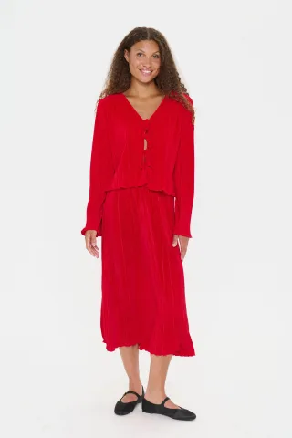 Strickjacke ZuniSZ Strickjacke Gerade Passform red