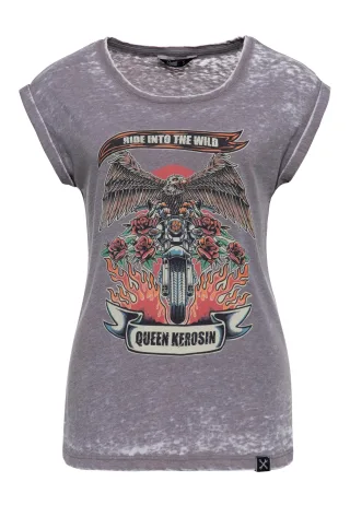 Queen Kerosin Damen T-Shirt Ride Into The Wild
