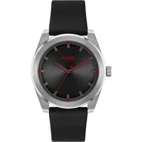 HUGO Quarzuhr #BRIGHT 1530360, Armbanduhr, Herrenuhr, Mineralglas, Lederarmband