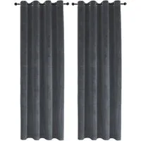 Haus und Deko Gardine Vorhang 2er Set Ösen Verdunkelung 140x245 cm Samt weich blickdicht (2 St), Ösen, Polyester