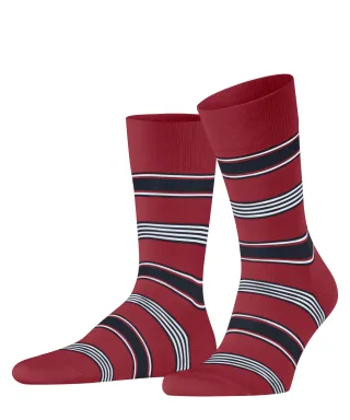 FALKE - FALKE Marina Stripe Herren scarlet - Gr. - 41.5