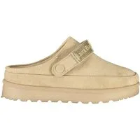 Laura Biagiotti Schlappen Elegante Damen Winter Clogs in Beige mit Fell und