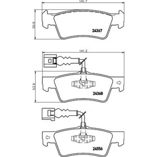 Hella Bremsbel?ge hinten VW Touareg 8DB355012-441