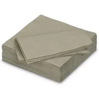AVA Papierserviette, Servietten aus Papier 25x25cm 2-lagig 50 Stück Taupe
