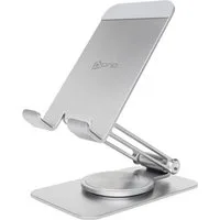 prio Handy-Halterung prio drehbarer Metall-Telefonständer / Handy Halterung 360 Silber, (Desktophalterungen)