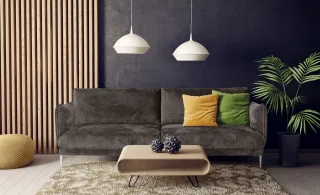 Sofa Designersofa MADISON 2-Sitzer Stoff Tender Way Anthrazit