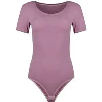 Evoni Body für Damen Kurzarm T-Shirt-Body mit Rundhals