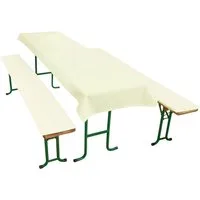 ZOLLNER Bierzeltgarnitur, (3-tlg), 70 x 240 cm, 100% Polyester