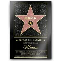Tigerlino Poster Mama Hollywood Stern Urkunde Geburtstag Geschenkidee Muttertag