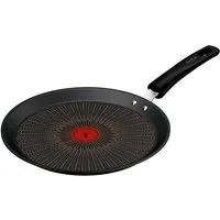 Tefal Crêpepfanne Experience Unbreakable, Aluminium (1-tlg., 1x Crêpepfanne 25 cm), FusionCore Antihaftversiegelung, Induktion, Temperaturanzeiger