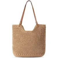 Coonoor Strandtasche Damen Große Strandtasche Familie Häkelstrandtaschen, weiche gewebte (1-tlg), Handtaschen Schultertasche für Strand Reisen Pool Fitnessstudio