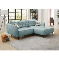 Jockenhöfer Gruppe Ecksofa Salo L-Form, B: 251 cm, im Retrolook mit Wellenfederung, mit Zierkissen