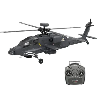 YXZNRC F11-N 1:32 AH-64 Apache Scale 2.4G 6CH Altitude Hold Optical Flow Positioning Dual Brushless Motor Flybarless RC