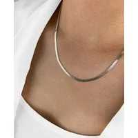 DANIEL CLIFFORD Schlangenkette 'Janine' Damen Halskette Silber 925 Snake-Chain 2,0 mm (inkl. Verpackung), größenverstellbare Silberkette perfekt für Layering-Look