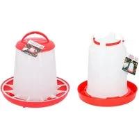 EDCO Futterspender SET Wasserspender + Futterautomat Futter Hühner 3 Liter Wasser Tränke, 3kg + 3 L