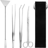 Zyronn Aquariumpflege Aquarium Aquascaping Tools,Premium Edelstahl Wasserpflanzen Werkzeuge, (Anti-Rost Pinzette Schere Schaber Werkzeug Set), für Fisch Tank Reinigung Pflanze Trimmen.