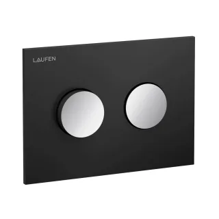 Laufen Betätigungsplatte GROOVE INEO mit Dual-Flush schwarz matt/Tasten chrom, H9001171230001 H9001171230001