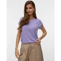 Vero Moda T-Shirt VMAVA PLAIN SS TOP JRS NOOS Materialmix, regular fit