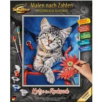 Schipper Malen nach Zahlen Meisterklasse Klassiker - Katze im Rucksack, Made in Germany