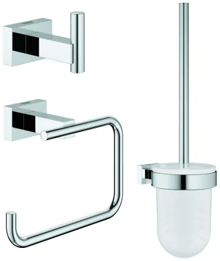 Grohe WC-Set 3in1 Essentials Cube 40757 chrom, 40757001 40757001