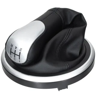 5-Gang Schaltknauf + Schaltmanschette Manschette + Rahmen für Schaltknauf für Ford Fiesta V 01-08 / Fusion 02-12