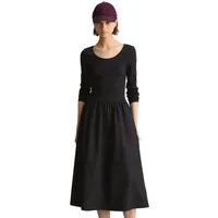 Marc O'Polo DENIM Jerseykleid flared mit Baumwoll-Popelinerock