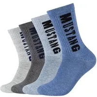 MUSTANG Socken casual (4 Paar) weicher Komfortbund, atmungsaktiv