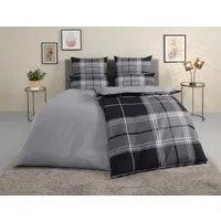 TOM TAILOR HOME Wendebettwäsche Eric in Gr. 135x200 oder 155x220 cm, Renforcé, 3 teilig, mit Reißverschluss, mit GRATIS-Zugabe: Sportbeutel aus 100% Baumwolle