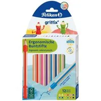 Pelikan Buntstift griffix®, (12-tlg), 12 Farben, wasservermalbar