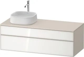 Duravit Zencha Konsolenwaschtischunterbau wandhängend Weiß & Taupe n/a & Supermatt 1300x550x442 mm - ZE4822L64830000