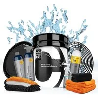 detailmate Reinigungs-Set Koch Chemie Auto Wascheimer Reinigungs-Set, (Set, 10-St., Auto Wasch- und Reinigungsset), Auto Außenreinigungsset, NanoMagicShampoo, InsectDirtRemover, GSF