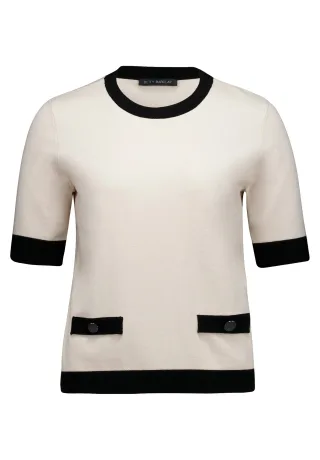 Betty Barclay - Strickpullover Patch Beige/Black - Gr. - 38