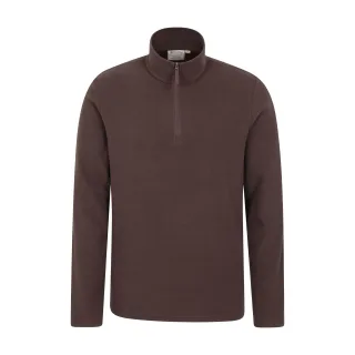 Mountain Warehouse - "Camber II" Fleece-Oberteil mit halbem Reißverschluss für Herren (Braun)