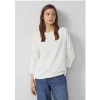 s.Oliver 3/4-Arm-Shirt T-Shirt Strukturierte Shirt-Bluse mit U-Boot-Ausschnitt