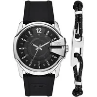 Diesel Quarzuhr MASTER CHIEF DZ4700SET, (Set, 2-tlg., mit Armband), Armbanduhr, Herrenuhr, Silikonarmband, Ideal auch als Geschenk, analog