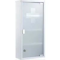 Zedelmaier Medizinschrank Abschließbarer Medizinschrank aus Edelstahl,Medikamentenschrank (YX4001) Magnetverschluss, Kindersicher, abschließbar mit 2 Enden