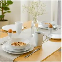 NTK-Collection Frühstücks-Geschirrset 20-teiliges Tafelservice in Weiß (20-tlg), Keramik, Frühstücksset Geschirrset
