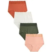 Next Taillenslip Spitzenslips, 4er-Pack, voll bedeckend (4-St)