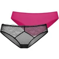 Dorina Slip Muriel (2er Pack) Spitzendetails und Uni