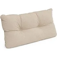 Beautissu Sitzkissen Lounge Kissen Outdoor Rückenkissen Flair LK, 50x40x12cm, Beige, 50x40x12 cm – Wetterfest Schmutzabweisend Polster für Gartenmöbel