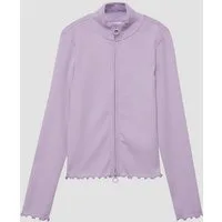 s.Oliver Sweatjacke Sweatshirt Jacke Sweatjacke mit Rippstruktur und 2-Way-Zipp