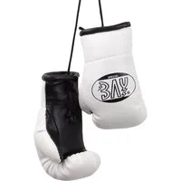 BAY-Sports Boxhandschuhe Mini Deko Box-Handschuhe Boxen Geschenk Auto Paar weiß, Anhänger für Tasche, Autospiegel usw.