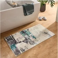 Gino Falcone Badematte Ariella GF-148, Höhe 7 mm, rutschhemmend beschichtet, fußbodenheizungsgeeignet, Polyester, rechteckig, Badteppich, bedruckt, modernes Design, weich & kuschelig