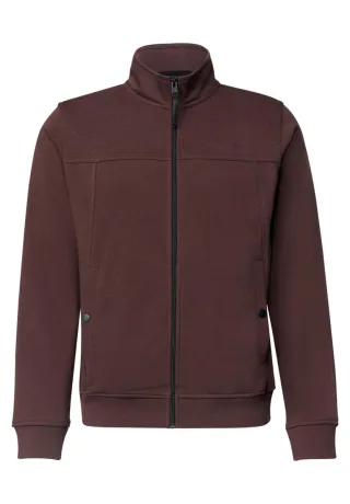 Street One - Sweatjacke mit Stehkragen braun - Gr. - M