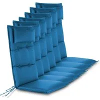 Aspero Hochlehnerauflage 6 Premium Hochlehner Stuhlauflagen, (Set), Wasserdicht