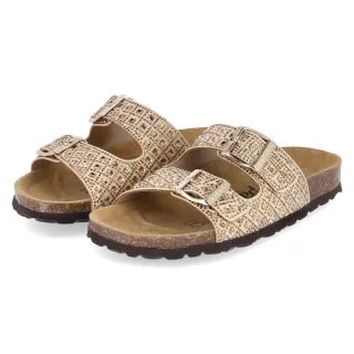 Palado Pantoletten VARIS SPARK Beige - Gr. 36 -  Leder und Synthetik