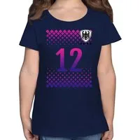 Shirtracer T-Shirt Deutschland Trikot Fussball German 12. Mann Nummer 2026 Fussball WM Fanartikel