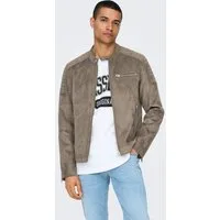 ONLY & SONS Lederimitatjacke ONSGUS FAUX SUEDE RACER JACKET OTW NOOS
